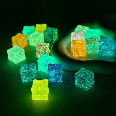 1.8 simulated starry sky star point ice cube colorful illuminated square photo scene DIY handmade jewelry