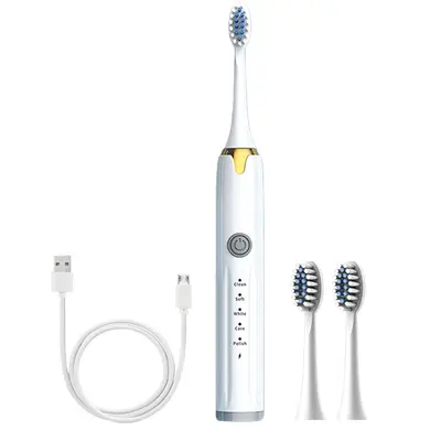 Smart Electric Toothbrush Set, Rechargeable, Waterproof - 6