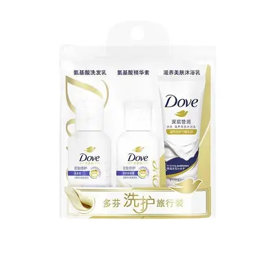 Dove Seyahat Bakım Seti, Şampuan ve Duş Jeli 50+50+45ml - 6