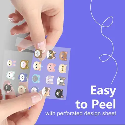 Cartoon Design Tea Tree Hydrocolloid Acne Patches, 120 Pcs - 4