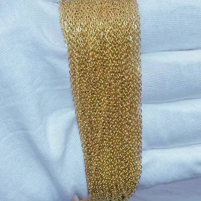 Thin stainless steel O-chain necklace, 14K and 18K gold plated