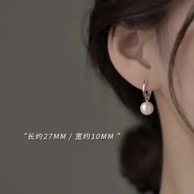 925 sterling silver pearl earrings luxury women's earrings - 6