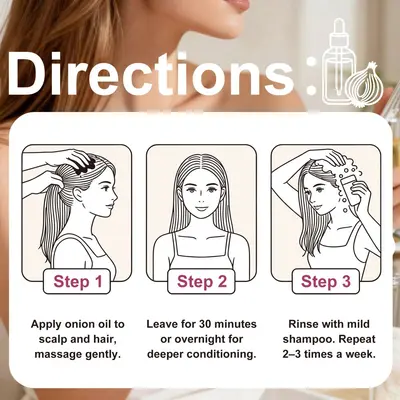 Onion Oil Hair Care Treatment, Anti-Hair Loss and Oil Control - 5