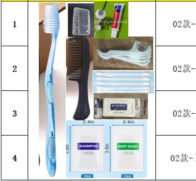 Reise-Set Einweg-Hygieneprodukte Hotel-Gästeausstattung Zahnbürste Zahnpasta Kamm Seife Zahnseide Kombinationsset - 7