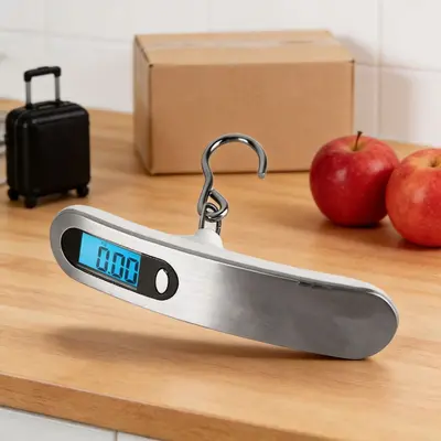 Ev taşınabilir ölçekli mini taşınabilir dijital ölçekli uçak bagaj ölçeği açık balıkçılık ölçeği 50 KG sınır ötesi bagaj ölçeği - 2