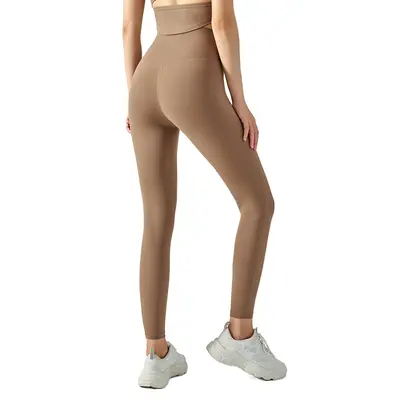 High-Waist-Yogahose mit Bauchkontrolle, doppelseitig gebürstet - 6