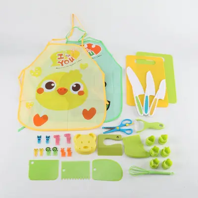 Kindermesser-Set, Kunststoff, sicheres Obstmesser - 9