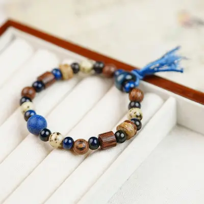 Jingdezhen Ceramic Bead Buddha-Style Bracelet, Versatile