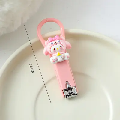 Cartoon Pattern Nail Scissors Set with Ear Cleaner - 12