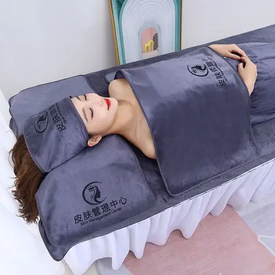 Toptan Baotou havlu, delikli masaj terapi yatak havlusu, kalınlaştırılmış güzellik salonu özel logo set banyo havlusu - 10