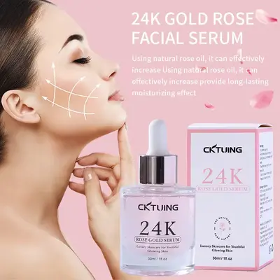 24K hiyaluronik asit yüz esansı, gözenek küçültücü, sıkılaştırıcı, kırışıklık karşıtı
