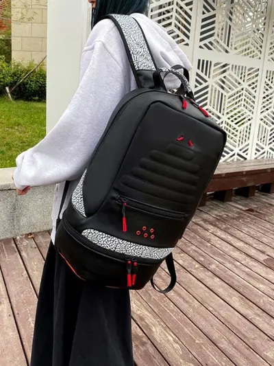 Moda lise öğrenci sırt çantası büyük kapasite ayakkabı bölmeli