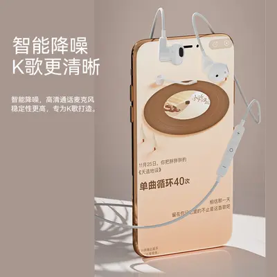 Samsung Huawei compatible wired earbuds, 3.5mm and USB-C connector, karaoke gaming