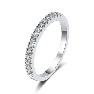 925 Silver 18K Gold 3 Carat Moissanite Ring Women - 7