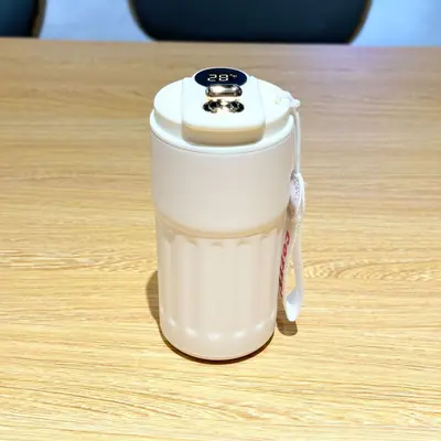 316 Stainless Steel Smart Coffee Mug, Thermos with Carry Strap - 7