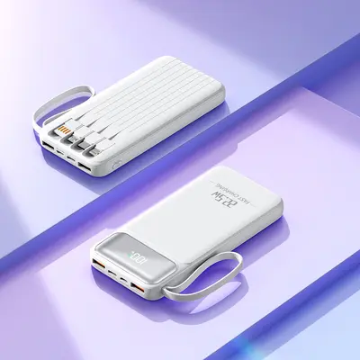 3C certified cross-border wired fast charging portable charger with customized digital display slim 10000mah mobile power bank - 7