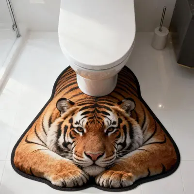 Cute Kitten Diatomite Toilet Mat, Absorbent and Quick-Drying - 7