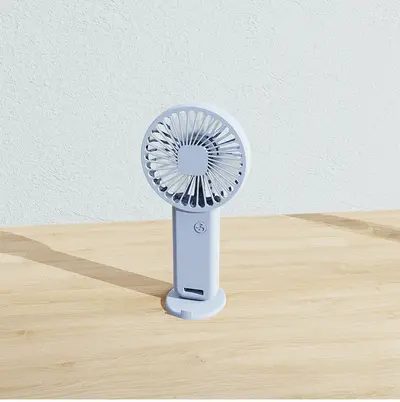 2025 yeni el tipi klima fanı usb şarjlı küçük fan taşınabilir mini yurt masası sessiz logolu - 7