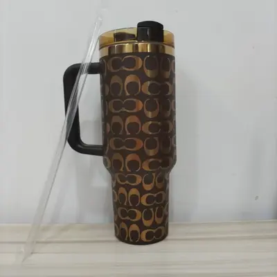 Stainless Steel Insulated Mug with Straw, Large Capacity with Handle - 7