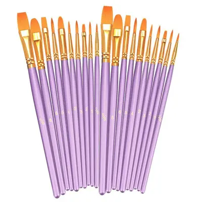Cross-border wholesale nylon gouache watercolor paint brush oil paint brush set red handle blue handle black handle acrylic paint brush - 13