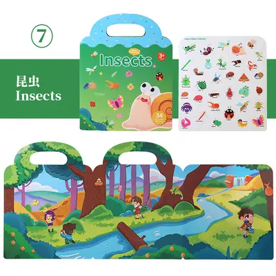 Handheld Jelly Sticker Book, Ages 2-6, Quiet Book - 12