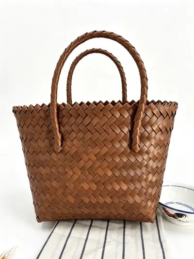 Handwoven Bamboo Knot Women's Handbag Gift Style Multiple Designs Shoulder Bag - 6