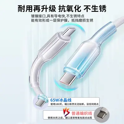PD60W braided Type-C charging cable for phones and tablets