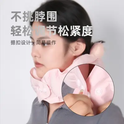 Ice Silk Inflatable U-Shaped Pillow 360° Neck Pillow, Travel Pillow, Storage Case, Portable Neck Pillow, Inflatable Pillow Manufacturer Wholesale - 2