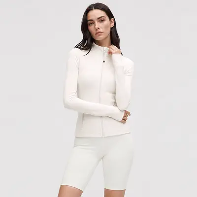 Women's Yoga Jacket, Stand-Up Collar, Zip Long Sleeve - 8