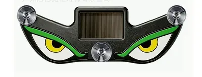 Solar-Powered Devil Eye LED Car Rear Window Warning Light - 12