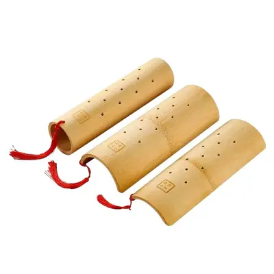 Doğal bambu U şekli servikal yastık, sert