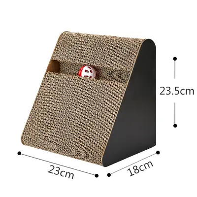 Vertical Triangle Cat Scratching Board, Corrugated Paper - 9