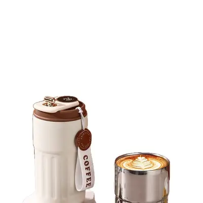 304 Stainless Steel Smart Coffee Mug, Temperature Display, Carry Rope - 6