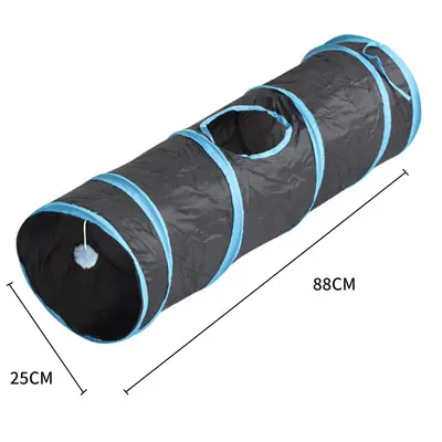 Foldable All-in-One Cat Tunnel Toy, for Self-Play - 13