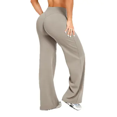 High-Waisted Butt-Lifting Wide-Leg Yoga Pants for Women