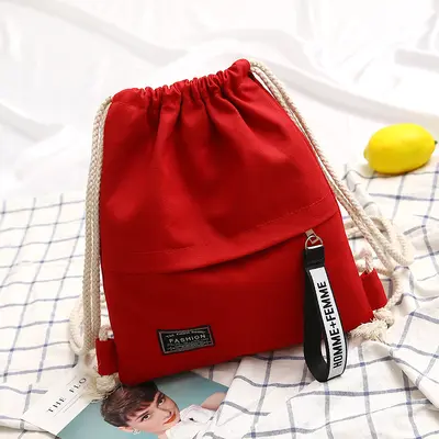 Women's Gathered Canvas Backpack, Lightweight, for School and Classroom - 8