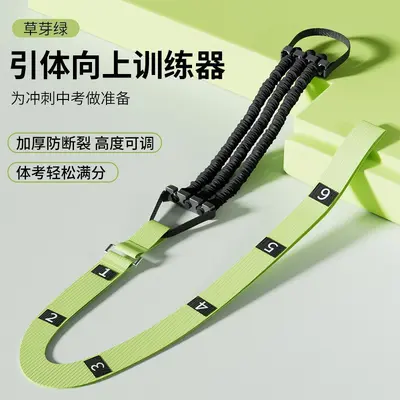 Resistance Pull-Up Assist Band with Support Strap for Home Back Training - 7