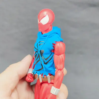 1/12 Mafex Scarlet Örümcek Adam hoodie yelek, 6 inç oyuncak giysi