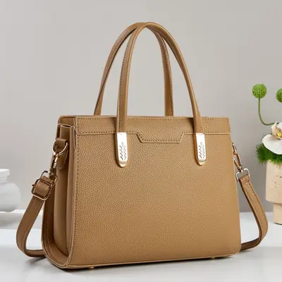 Retro Large-Capacity Women's Handbag, Single-Shoulder Commuter Bag - 7