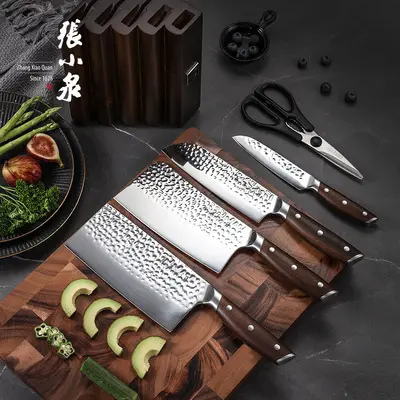 Zhang Xiaoquan Fengyue 6-Piece Knife Set with Solid Wood Block