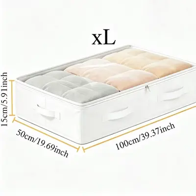 White Under-Bed Storage Box Foldable - 8