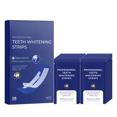 Teeth Whitening Strips Kit Gentle Yellow Stain Removal - 9