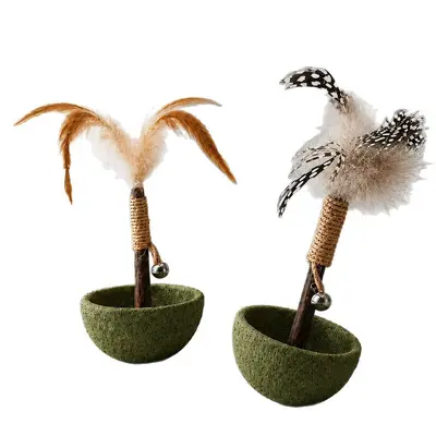 Catnip Feather Weighted Roly-Poly Cat Toy - 6