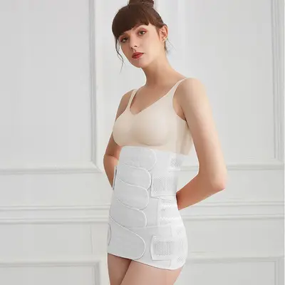 Dailixiang Taillengürtel für Damen, grenzüberschreitend, 4 Klebepads, Nachsorge-Bauchbinde nach der Geburt, atmungsaktives Set, für natürliche Geburt und Kaiserschnitt, formender Taillen- und Bauchgürtel
