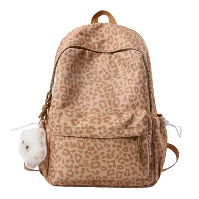 Leopard Print Retro Backpack, Lightweight, for Middle and High School Students - 7