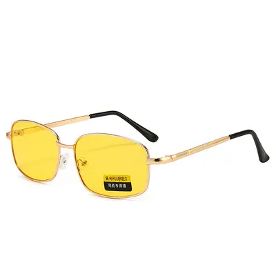 Herren-Metall-Sonnenbrille, quadratisch, polarisiert - 4