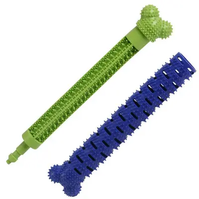 Detachable Bone Dog Chew Toy with Teeth-Cleaning Brush - 6
