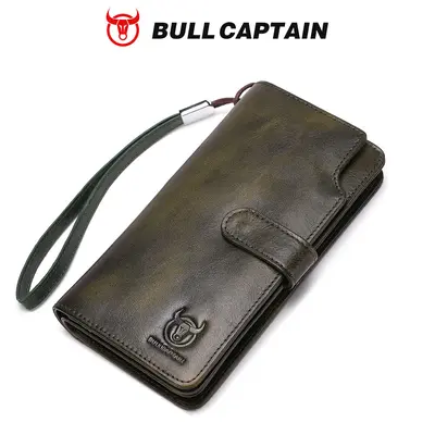 Niu Captain Erkek Hakiki Deri Uzun Cüzdan, Çıtçıtlı, Ehliyetlikli - 11