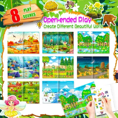 Children's Scene Sticker Book, Farm and Vegetables Theme, Preschool