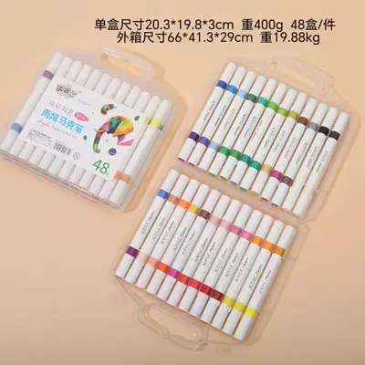 72-Color Acrylic Marker Pens, Soft Dual-Tip for Kids' Drawing - 8